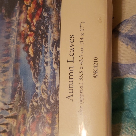 Indian, PRINTED FABRIC COUNTED CROSS STITCH KIT "Autumb Leaves" - Picture 10 of 12